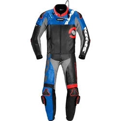 Spidi DP-Progressive Tour, Lederkombi 2tlg. - Schwarz/Rot/Blau/Grau - 48