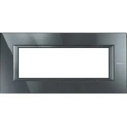 Legrand HA4806HS Abdeckrahmen AXOLUTE: 6 Module, Farbe: Black Aluminium