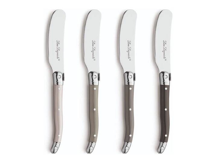 Lou Laguiole - Tradition 4-delige Botermessen set - Peper/Antreciet/Parel/Taupe