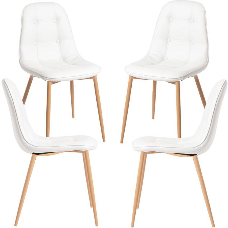 RegalosMiguel Pack 4 Sillas Plazi - Blanco