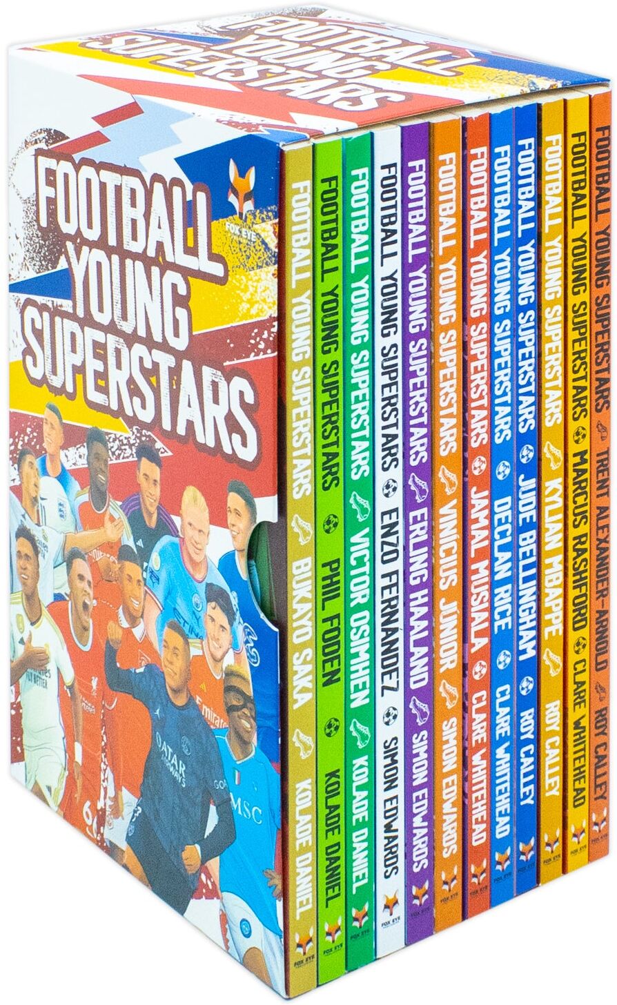 Fox Eye Publishing Football Young Superstars 12 Books Collection Set by Simon Edwards, Roy Calley, Kolade Daniel & Clare Whitehead - Paperback Sports Biographies