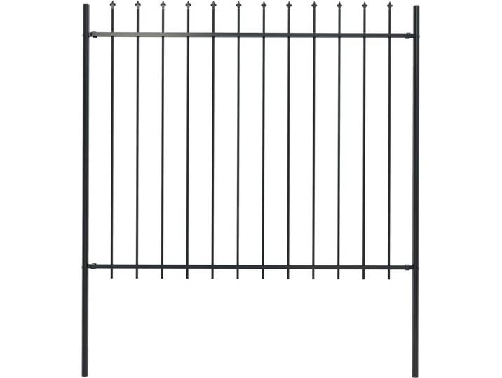 Vidaxl Gartenzaun mit Spears Top 1.8 m Stahlschwarz