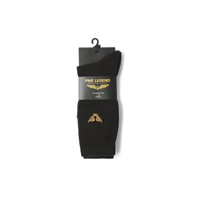 Langsocken PME LEGEND, Herren, Gr. 39-42, schwarz, Baumwollmischung, elastisch, Socken, mit Markenlogo