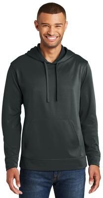 Port & Company PC590H Performance Fleece Pullover Hooded Sweatshirt in Jet Black size 3XL