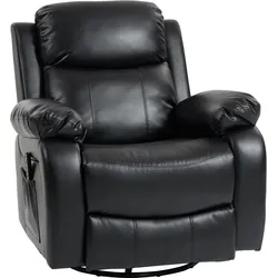 MASSAGESESSEL Kunstleder Metall Schwarz