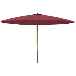 Helloshop26 - Gartenschirm mit Holzstange 400 x 273 cm bordeauxrot 02_0008351