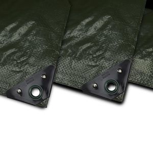 NOOR Abdeckplane Profi, grün, 140g/m², UV-beständig, wasserdicht, 4 x 6m