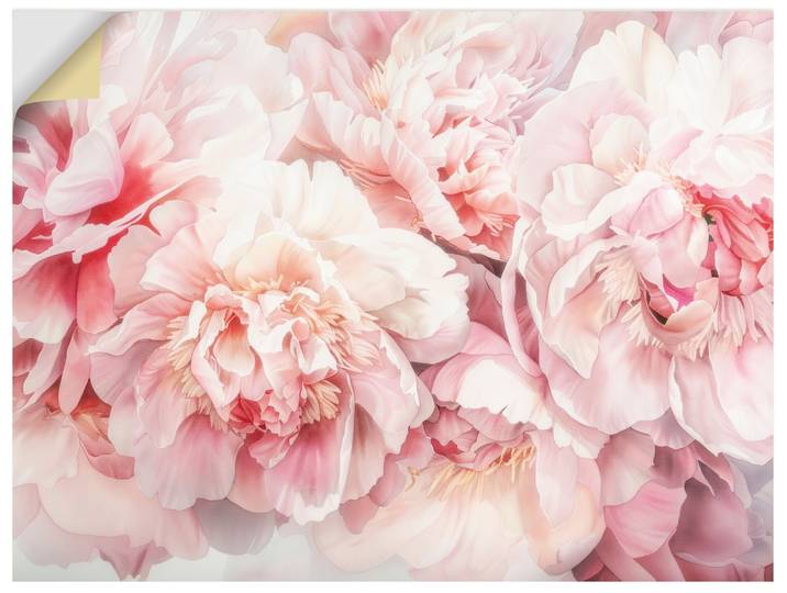 Wandbild ARTLAND Rosa Farbene Pfingstrosen Aquarell , rosa (farbe bild(er): pink), B:60cm H:45cm, Bilder, Wandbild, als Alubild, Leinwandbild, Poster, Wandaufkleber in verschied. Grössen