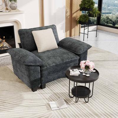 MAISON ARTS Cloud Modular Deep Seat Sofa, Chenille or Corduroy Sectional Couch with Removable Arms, 1–4 Seater