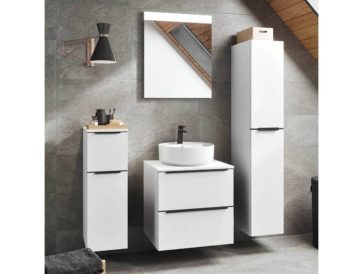 Badezimmerset MYBA XXXIX 4-teilig 120cm Weiß/Weiß