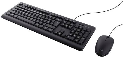 Trust TKM-250 Kabelgebunden Tastatur, Maus-Set Deutsch, QWERTZ Schwarz