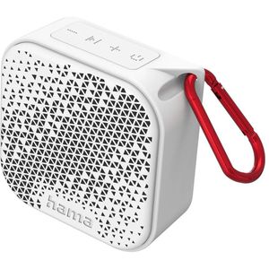 Hama Bluetooth-Lautsprecher Pocket 3.0, weiß, Wasserdicht IP67, 14h Akkulaufzeit, 3,5 W