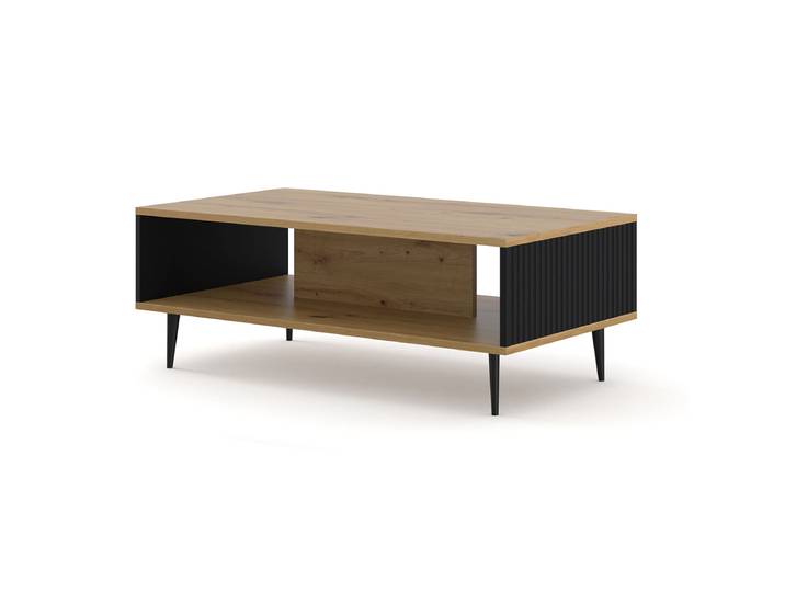 Table basse 90 cm Philaé Bois et Noir