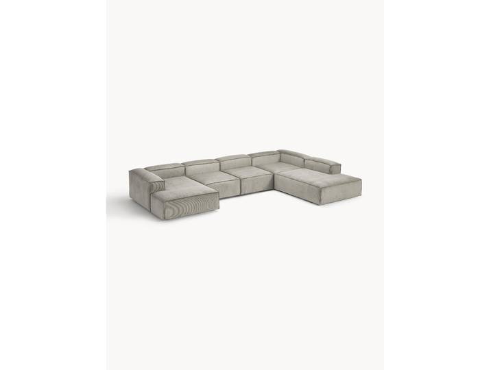 Canapé modulable XL en velours côtelé Lennon