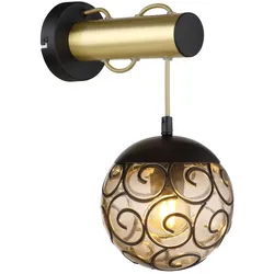 Globo 15659W Fitz Wandleuchte Metall Schwarz Matt, 1X E27 Led