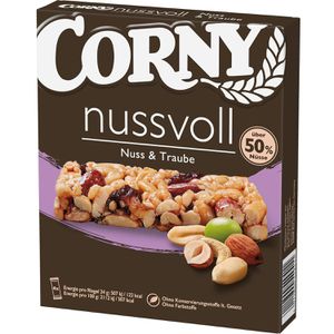 Corny Müsliriegel nussvoll Nuss-Quartett & Traube, je 24g, 4 Riegel