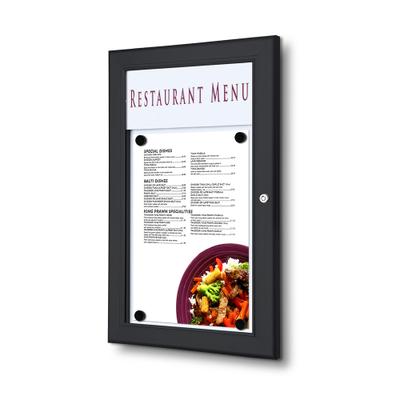 SHOWDOWN Displays Showdown Speisekartenhalter Outdoor - 1x DIN A4 - Aluminium / Stahl - Schwarz