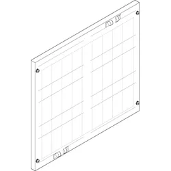 ABN FAP23703N Abdeckplatte 500x450mm 2FB/3RE_NH00 SammelS 60mm für NH00-Leisten, EBM 70mm