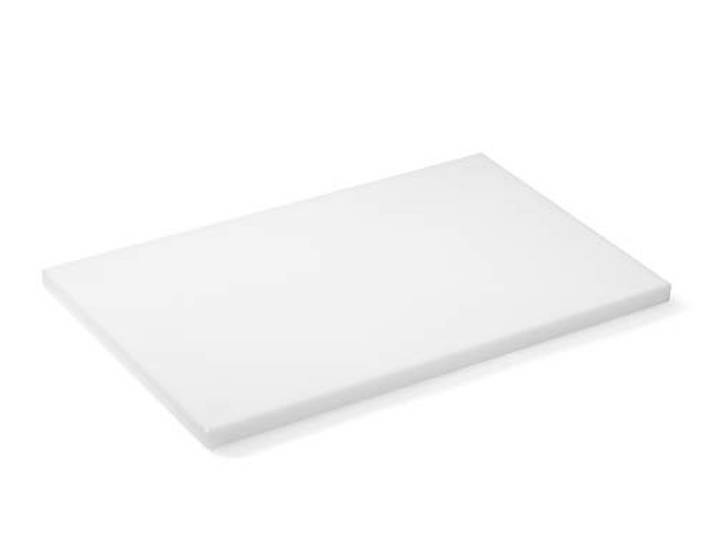 MADDY LIFESTYLE – Hochwertiges MADE IN GERMANY Schneidebrett Kunststoff – lebensmittelechtes, spülmaschinenfestes und messerschonendes Küchenbrett – PE 500 (Weiß, 60x40x3cm)