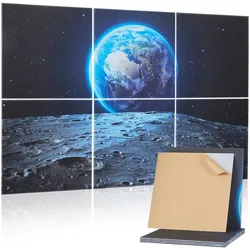VEVOR 6er-Pack Akustikpaneele, 1800x1200x10 mm, Akustik Wandpaneele, selbstklebende dekorative Schalldämpfungs- & Absorptionsplatten für Zuhause, Büro, Studio, Spielzimmer, Theater, Erde