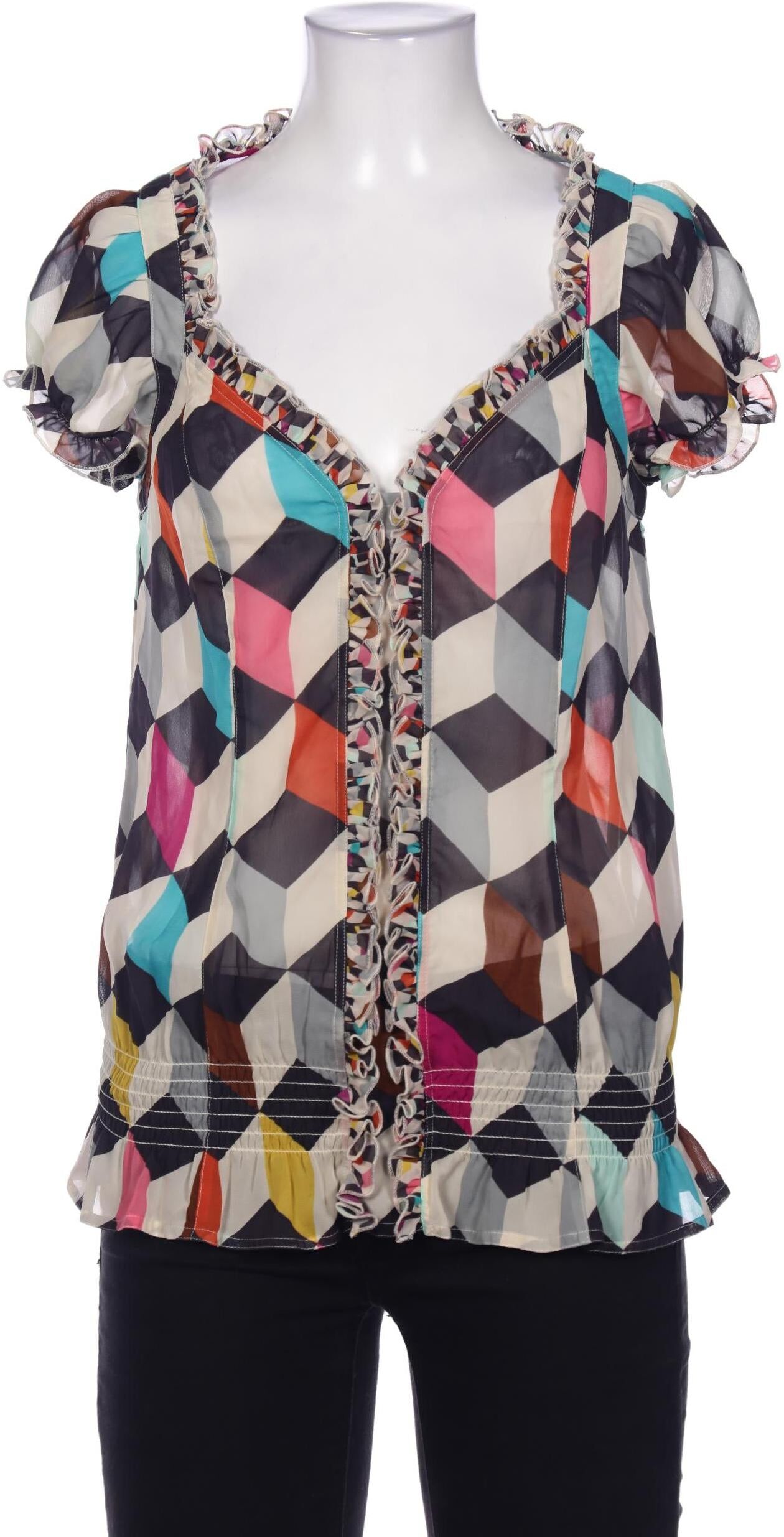 TED Baker Damen Bluse, Mehrfarbig, Gr. EU 38 (Ted Baker 2), Synthetik - Second Hand