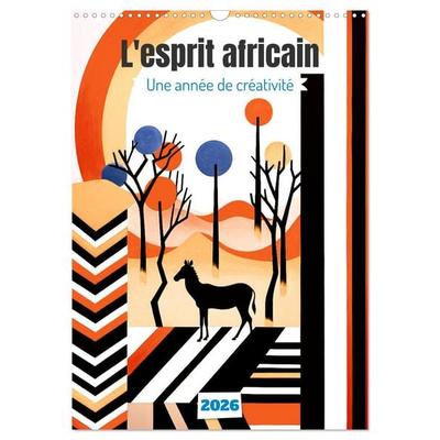 L'esprit africain (Calendrier mural 2026 DIN A3 horizontal), CALVENDO calendrier mensuel