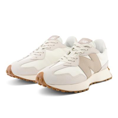 Sneaker NEW BALANCE "327", Herren, Gr. 44,5, beige (moonbeam), Leder, Synthetik, Schuhe Sneaker