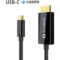 Sonero USB-C auf HDMI Kabel - 2,00m - schwarz