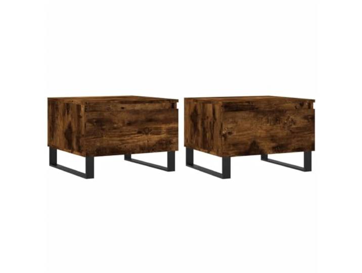 Couchtische, 2 Stück, Holz, Technik, Raucheiche, 50 x 46 x 35 cm, mit Schublade