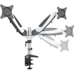 Quinta ERGOLEBEN GS220TK Desk Mount 1 Monitor gasspring Tilt -90 to +85 degrees Rotation 180 degrees Swivel (Tisch, 36"), Monitor Halterung, Weiss, Schwarz, Silber