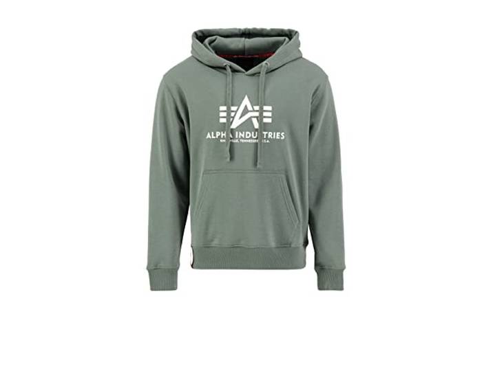 Alpha Industries Basic Hoody Kapuzensweat für Herren Vintage Green