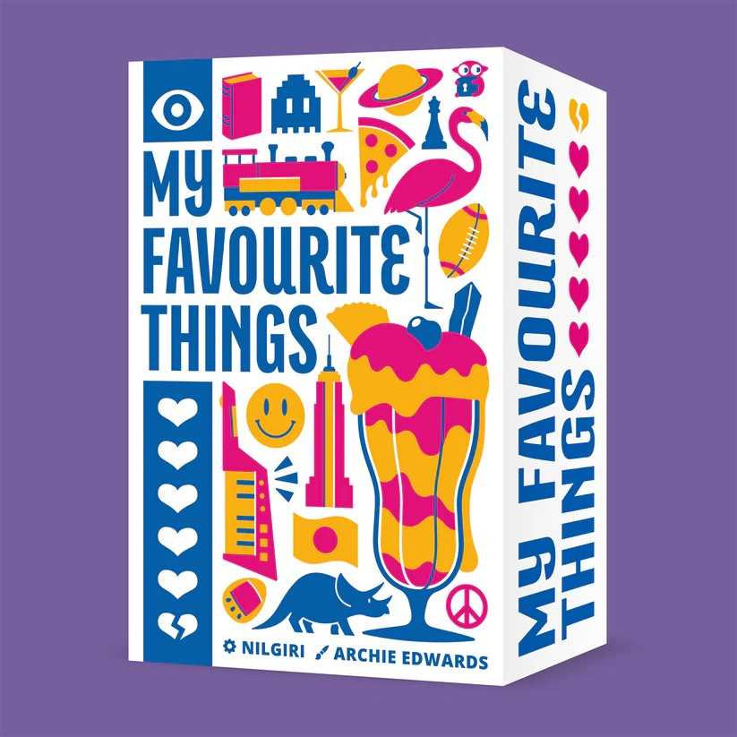 My Favourite Things Social Trick-Taking Party Game from Play for Keeps with Reusable Dry-Wipe Cards for Deduction and Conversation