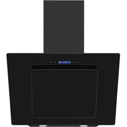 Exquisit KFD807-2L Edelstahl Grossgeräte, Dunstabzugshaube, Schwarz