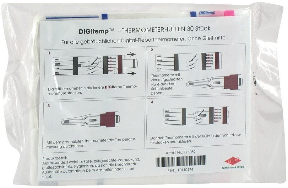 Thermometer Hüllen digital ohne Gleitmittel
