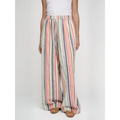 Chinohose MOSHI MOSHI MIND "moshi moshi mind Trouser Zenya", Damen, Gr. XS, Normalgrößen, bunt (multi stripe), Obermaterial: 100% Baumwolle, Hosen Chinohose