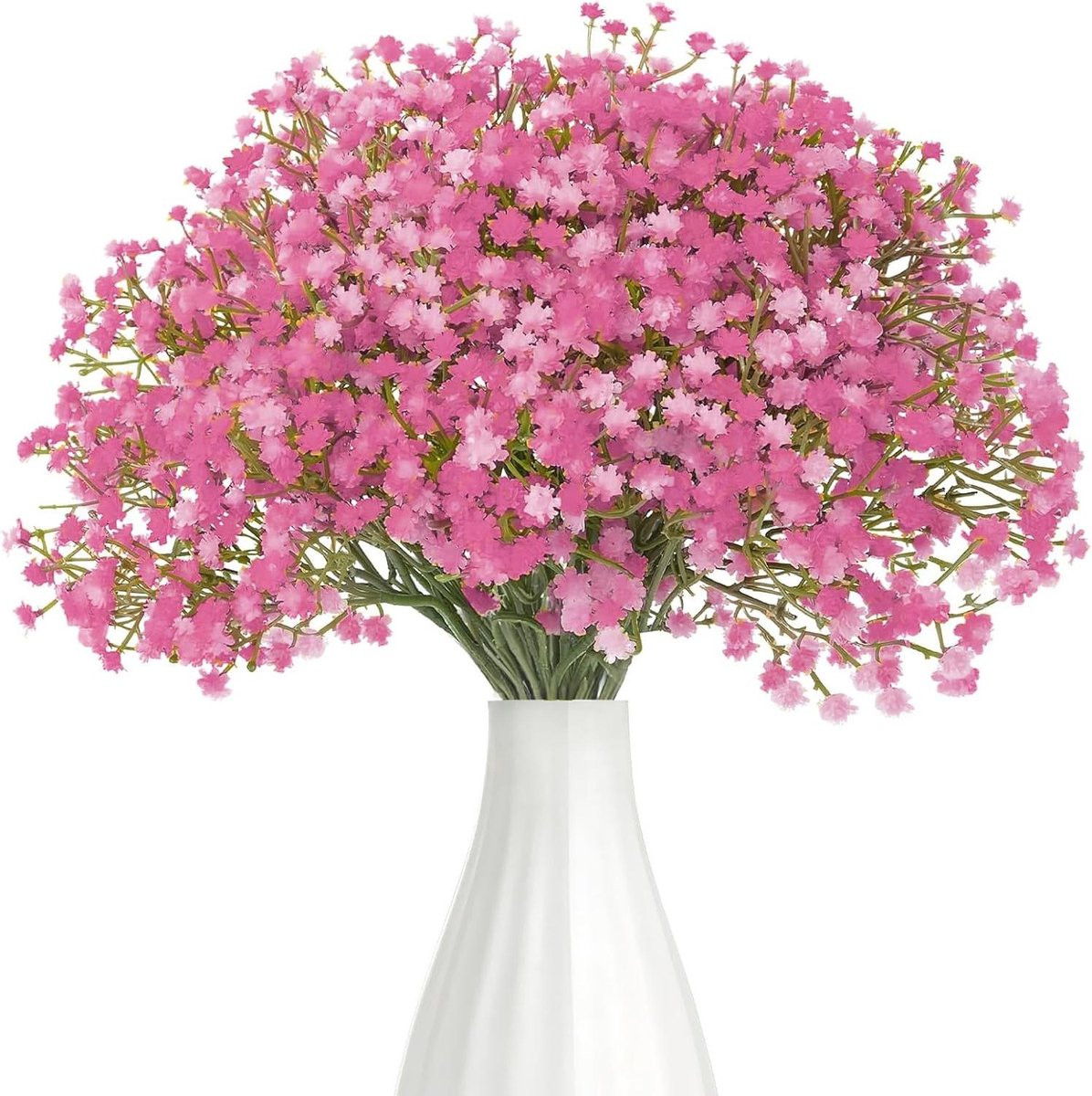 Set van 10 roze kunstbloemen met flexibele stelen voor decoratie