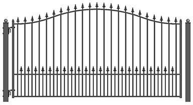 ALEKO Garden Steel Munich Style Single Swing 12 ft Driveway Gate