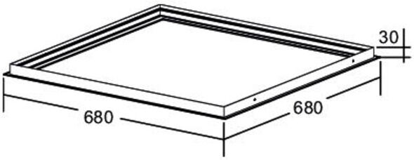 brumberg Cadre d'encastrement M625 blanc 680 x 680 x 30 mm (81032055)