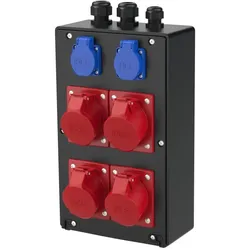 PCE 9218145 Wandverteiler Vollgummi Baureihe GREIN IV 4x16/5 2xSSD 2M25oM20o 3xVC IP54