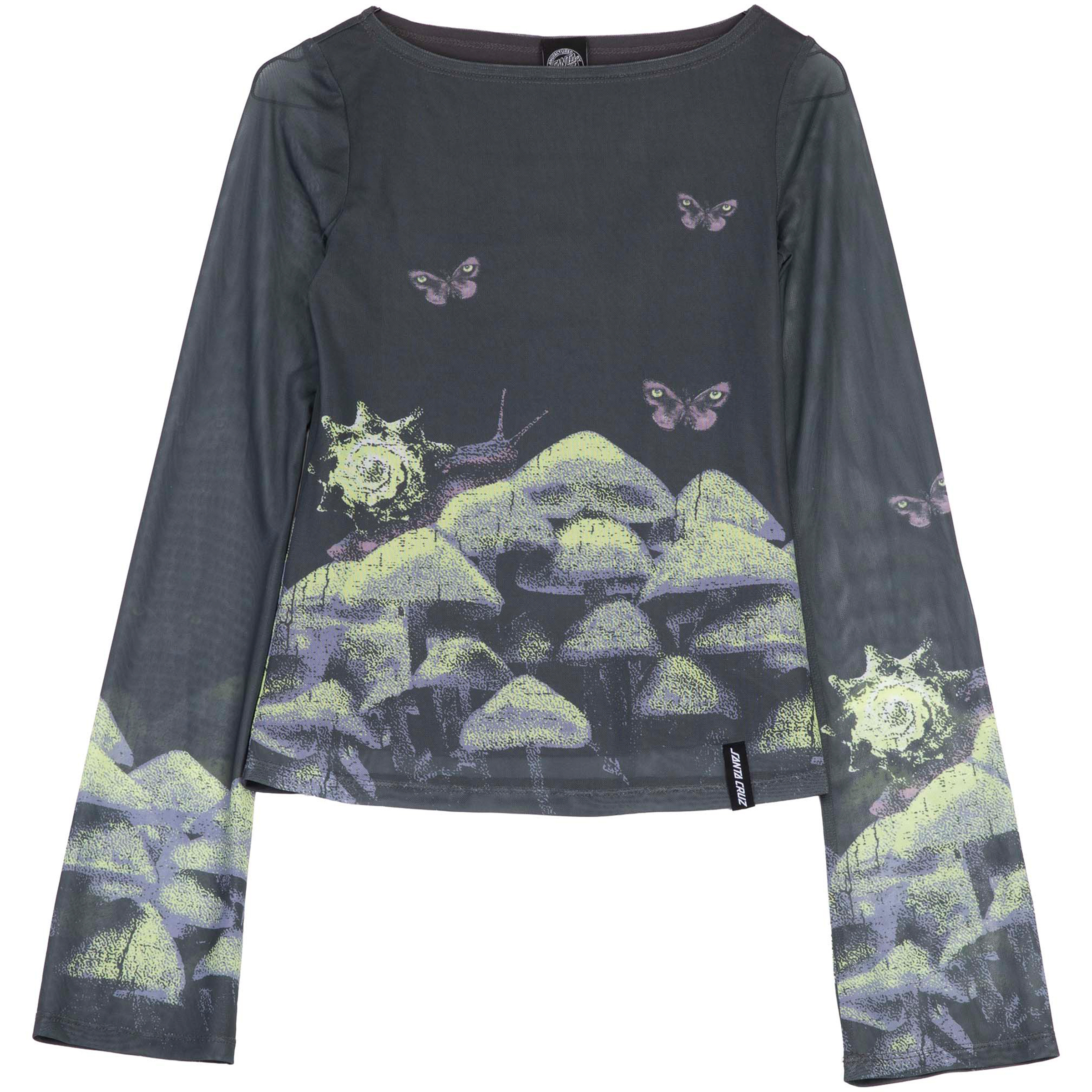Santa Cruz Strip Boat Neck Damen Longsleeves grau Größe XS Elastisch