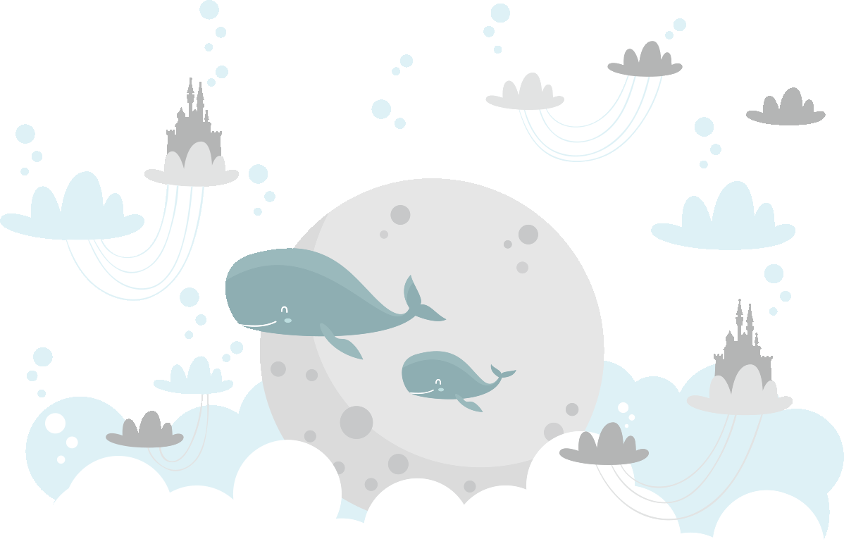 Ambiance-sticker Stickers planètes des baleines