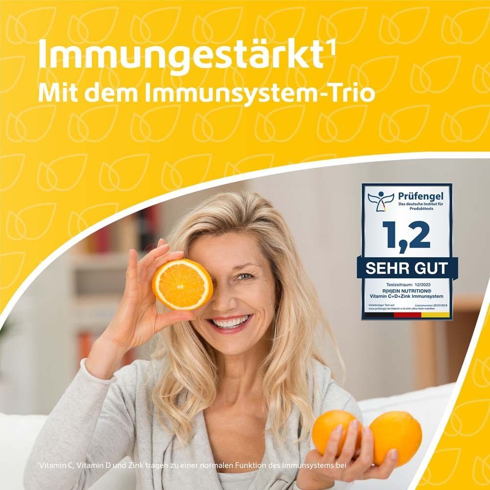 Rhein Nutrition Vitamin C+Vitamin D+Zink Immunsystem Ultra Kapseln 120 St