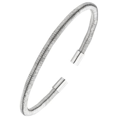 Armspange JOBO "offener Armreif", silber (silber 925), Armbänder, Damen, Silber 925 (Sterlingsilber), Armspange, 925 Silber 17 cm