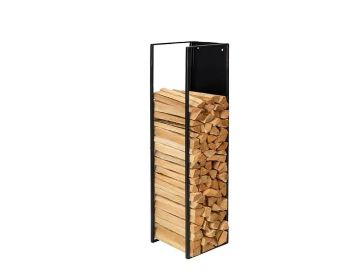 Relaxdays Kaminholzregal, Wandmontage, HBT: 120x25x25 cm, schwarz