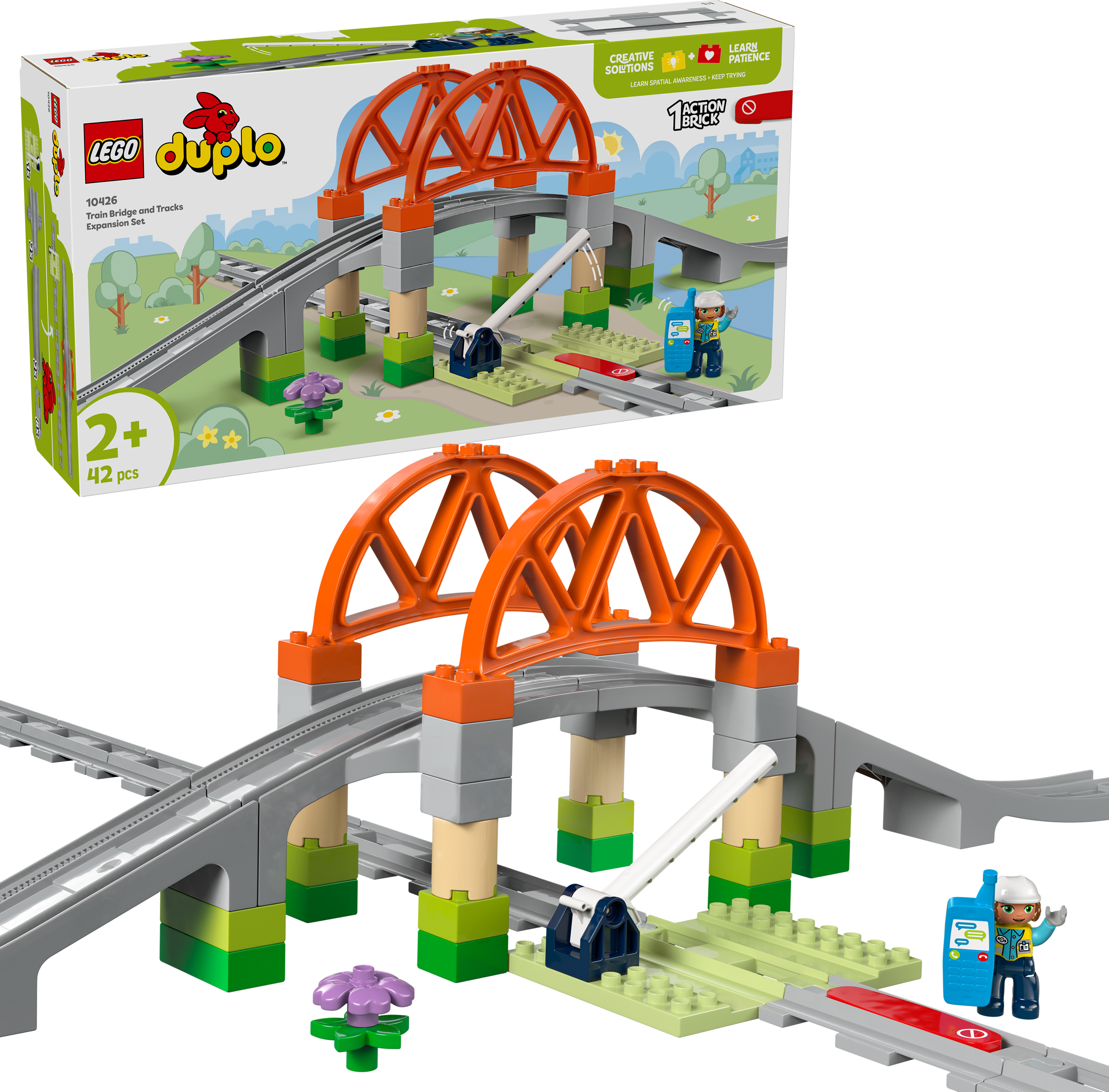 Lego - DUPLO Town - Train Bridge and Tracks Expansion Set (10426)