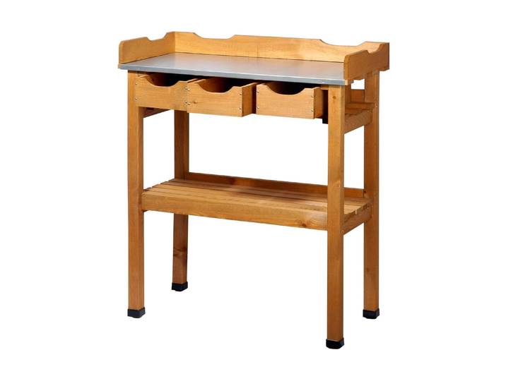 Pflanztisch DOBAR aus Holz mit 3 Schubladen , braun, B:78cm H:88cm T:38cm, Tische, Pflanztisch