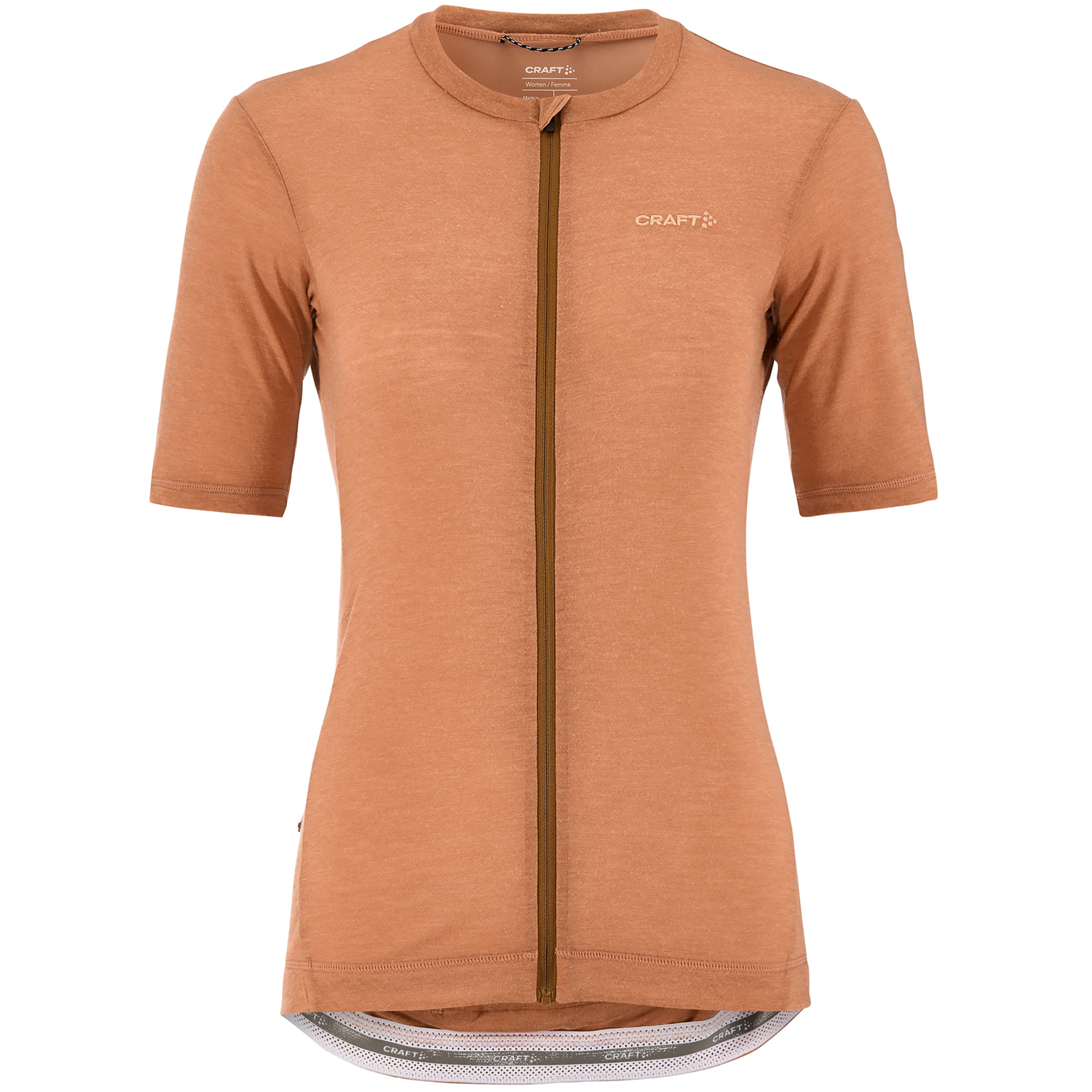 Craft Everyday Wool Trikot Damen Radtrikots braun Größe L Rennrad | Gravel Elastisch Merinowolle