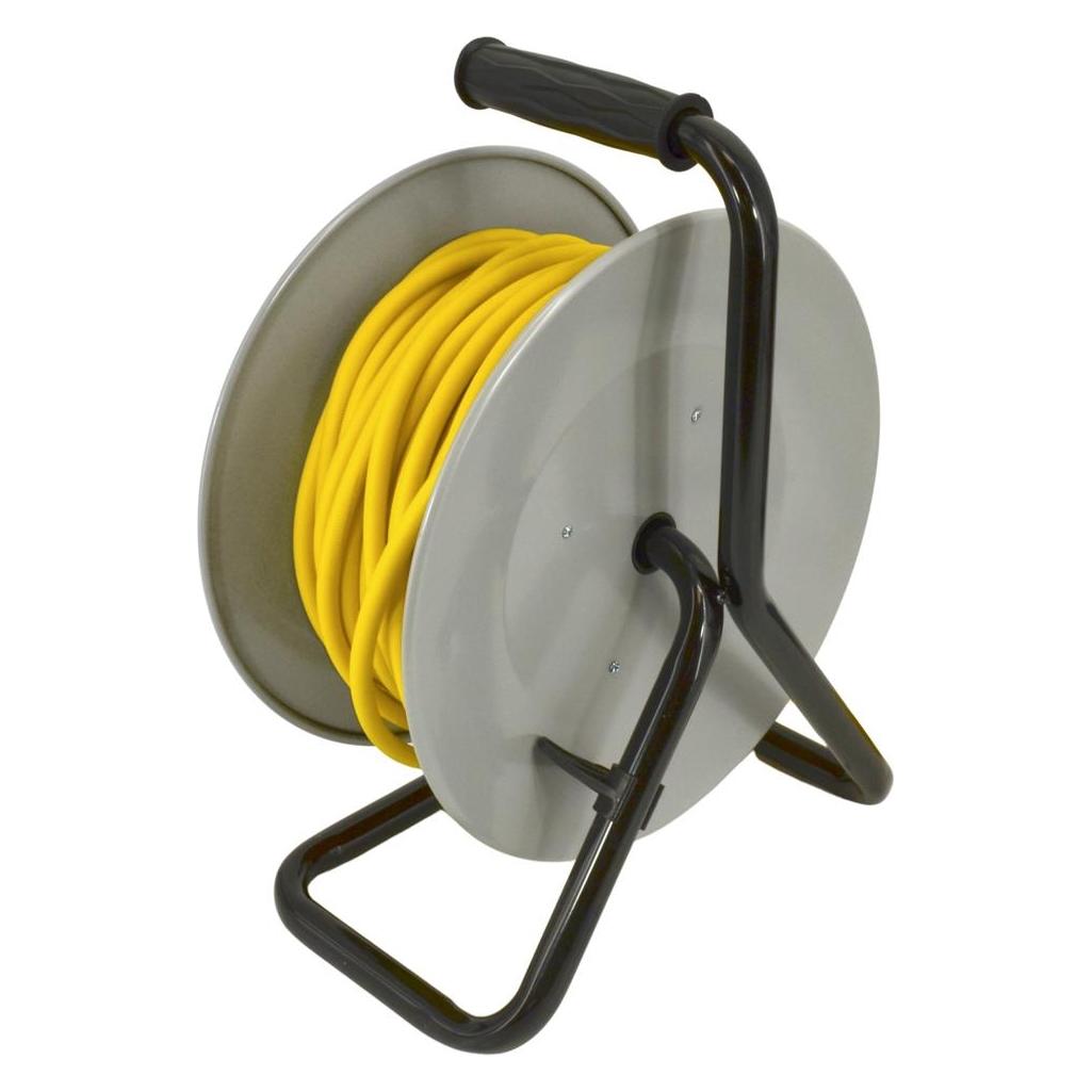 Awtools PRZEDŁUŻACZ BĘBEN METAL PROFI MAX 50m 3x2,5mm ŻÓŁTY 16A / 3680W / IP44 (50 m) (76526876)