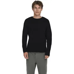 Only & Sons Herren Pullover ONSERIC REG 12 STRUC CREW KNIT - Regular Fit - 22029952 Silver Lining W. Cloud Dancer - L
