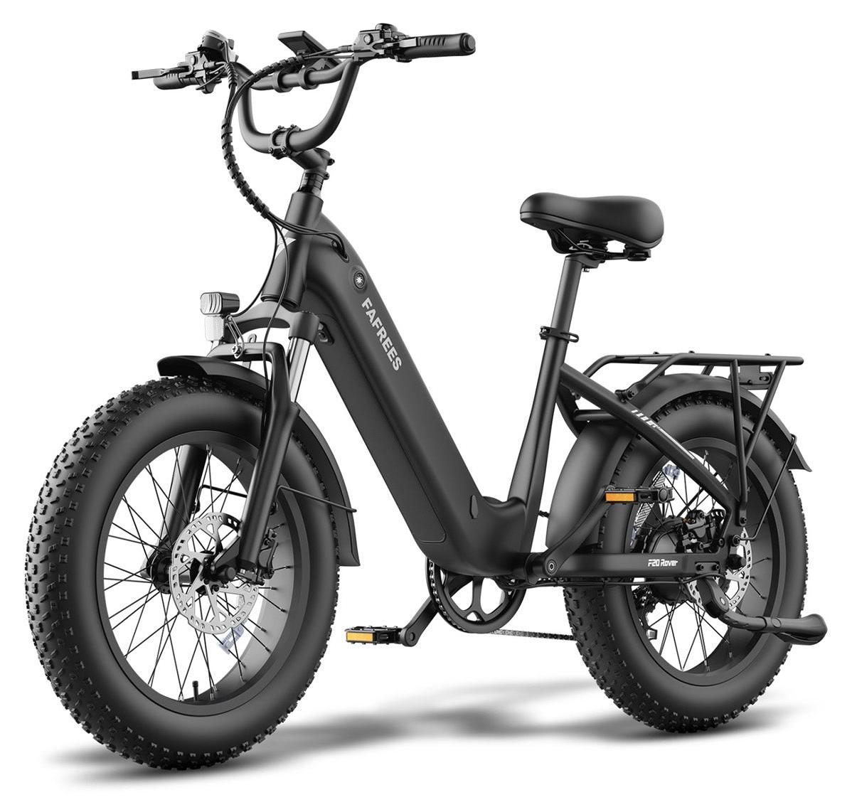 E-Bike Fatbike 250W 48V 20Ah Akku 75-100km Reichweite 20x4.0 Zoll Schwarz